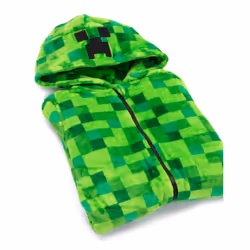 Minecraft Creeper Onesie For Boys & Girls | Kids Green Soft Pixelated Sleepsuit with Creeper Face Hood | Children's Gamer All In One Pyjam - 7-8 Years