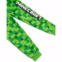 Minecraft Creeper Onesie For Boys & Girls | Kids Green Soft Pixelated Sleepsuit with Creeper Face Hood | Children's Gamer All In One Pyj - 11-12 Years