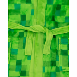 Minecraft Creeper Dressing Gown For Boys & Girls | Kids Green Soft Bathrobe With Creeper Face Hood | Teens & Children's Nightwear Robe | - 13-14 Years