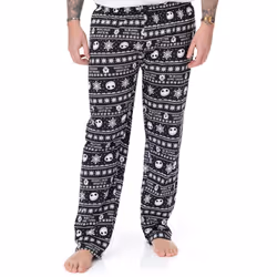 Disney Nightmare Before Christmas Loungepants For Men | Adults Jack Skellington Pyjama Trousers | Black Drawstring PJ Bottoms ...