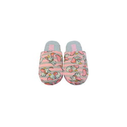 Dumbo Slippers for Women | Ladies Grey & Pink Polyester Slip On House Shoes with Grip Sole | Adults Gifts 5-6 UK