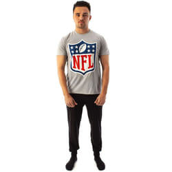 NFL Short Sleeve Long Leg Pyjama Set (Mens Grey)