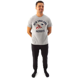 NFL Short Sleeve Long Leg Pyjama Set (Mens Grey)