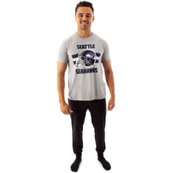 NFL Short Sleeve Long Leg Pyjama Set (Mens Grey)