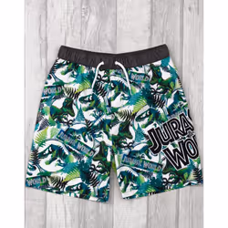 Jurassic World Swim Shorts For Boys | Kids Tyrannosaurus T Rex Dinosaur Swimming Trunks Pants | Children's Green Swimwear - 11-12 Years