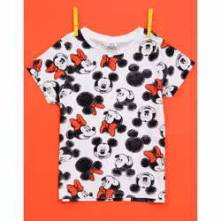 Disney Short Sleeved T-Shirt (Girls White) - 7-8 Years
