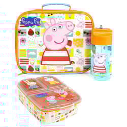 Peppa Pig Lunch Bag Bottle and Snack Pot (Girls Blue)