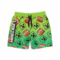 Minecraft Swim Shorts (Boys Green)