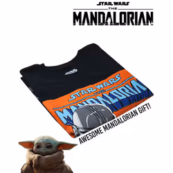 Star Wars The Mandalorian T Shirt Mens Baby Yoda Adults Gift Top - Large