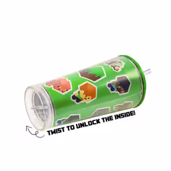 Minecraft Straw Water Bottle (Unisex Kids Green)