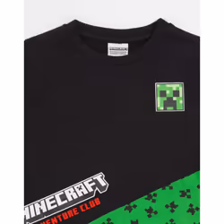 Minecraft T Shirt For Boys | Kids Creeper Character Short Sleeve Black Top | Childrens Game Merchandise - 9-10 Years