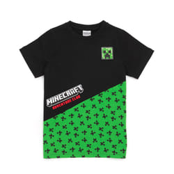 Minecraft T Shirt For Boys | Kids Creeper Character Short Sleeve Black Top | Childrens Game Merchandise - 12-13 Years