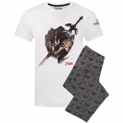 The Legend Of Zelda Pyjamas Mens Nintendo T Shirt & Lounge Pants Set - M