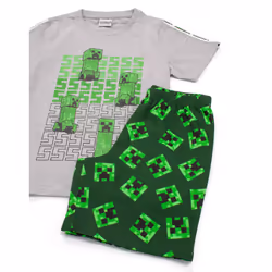 Minecraft Boys Green All-Over Print Pyjamas - Green, 7-8 Years
