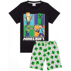 Minecraft Boys Green All-Over Print Pyjamas - Multicoloured, 8-9 Years