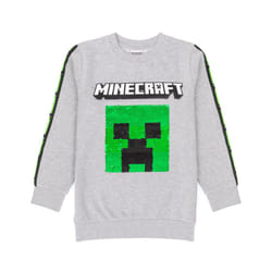 Minecraft Kids Grey Creeper & Tnt Sweatshirt - 7-8 Years