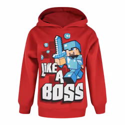 Minecraft Hoodie (Boys Red)