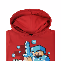 Minecraft Hoodie (Boys Red)
