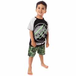 Jurassic World Boys Camo Print Pyjama - Short Leg, 8-9 Years