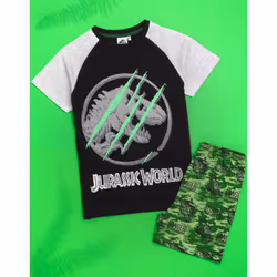 Jurassic World Boys Camo Print Pyjama - Short Leg, 9-10 Years