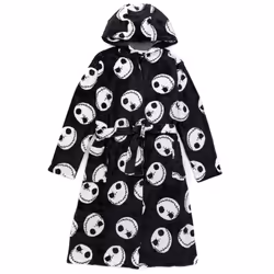 Disney The Nightmare Before Christmas Dressing Gown Womens Black Pjs Bathrobe - L