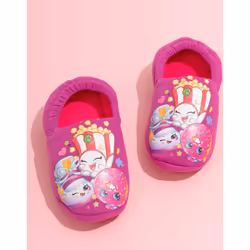 Shopkins Purple Pink Girls Slippers UK Kids sizes 6 - 2 Novelty Character Gift - UK Child 7