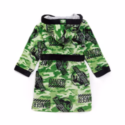 Jurassic World Dressing Gown Boys Kids Camo T Rex Pjs Bathrobe Robe - 6-7 Years