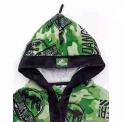 Jurassic World Dressing Gown Boys Kids Camo T Rex Pjs Bathrobe Robe - 8-9 Years