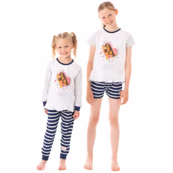 DreamWorks Girls Blue Spirit Pyjamas - Short Leg, 6-7 Years