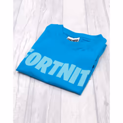 Fortnite Boys T-Shirt Battle Royale Kids Blue OR Black Short Sleeve Top - Blue, L