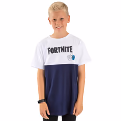 Fortnite T-Shirt Boys Kids Colour Options Gamer Short Sleeve Top - White, 13-14 Years