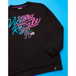 Fortnite Sweater Boys Kids Victory Royale Game Black Jumper T-Shirt - 15-16 Years