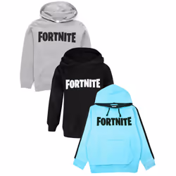Fortnite Hoodie Boys Kids Battle Royale Logo Game Jumper Sweater - Grey, 13-14 Years