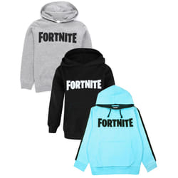 Fortnite Hoodie Boys Kids Battle Royale Logo Game Jumper Sweater - Grey, 13-14 Years