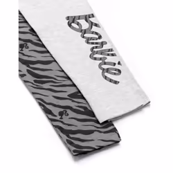 Barbie Leggings 2 Pack Girls Kids Animal Print Grey Black Full Length - 3-4 Years