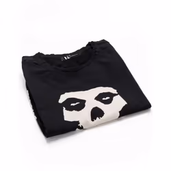 Misfits T-Shirt Unisex Men Women Rock Band Skull Logo Black Top - S