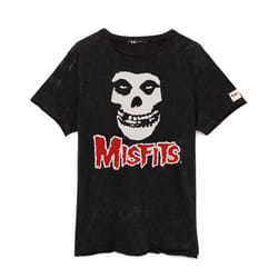 Misfits T-Shirt Unisex Men Women Rock Band Skull Logo Black Top - L