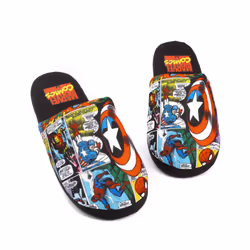 Marvel Avengers Slippers Comic Mens Slip On House Shoes Loafers - 7-8 UK