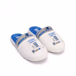 Star Wars Mule Slippers (Mens White) - 7-8 UK