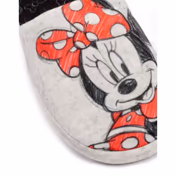 Disney Minnie Mouse Slippers Womens Slip-On Grey House Shoes - 5-6 UK