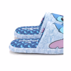 Disney Lilo And Stitch Slippers Womens Ladies Slip On Blue House Loafers - 7-8 UK