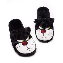 Disney Cinderella Lucifer Slippers Fluffy Cat Womens Ladies Black - 7-8 UK