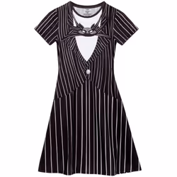 Nightmare Before Christmas Dress For Women | Ladies Jack Skellington Costume Outfit | Disney Merchandise - XL