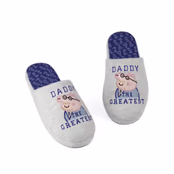 Peppa Pig Slippers Mens Adults Daddy Gift Slip On House Shoes - 11-12 UK