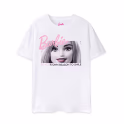 Barbie Short Sleeved T-Shirt (Womens White) - XX-Large