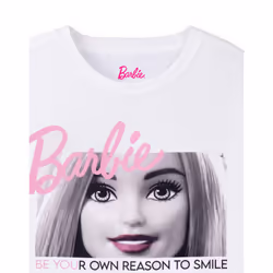 Barbie Short Sleeved T-Shirt (Womens White) - XX-Large