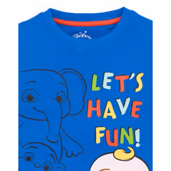 Cocomelon Short Sleeved T-Shirt (Unisex Kids Blue) - 5-6 Years