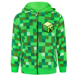 Minecraft Hoodie (Boys Green) - 11-12 Years