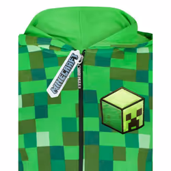 Minecraft Hoodie (Boys Green) - 11-12 Years