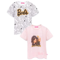 Barbie Multi-Pack of 2 Short-Sleeved T-Shirts (Girls Multicoloured) - 11-12 Years